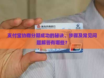 支付宝协商分期成功的秘诀、步骤及常见问题解答有哪些？