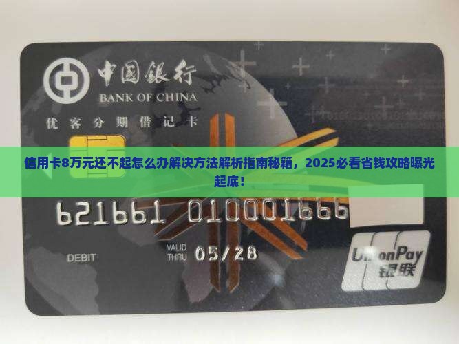 信用卡8万元还不起怎么办解决方法