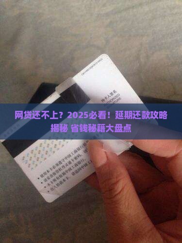 网贷后无力偿还怎么办理延期还款