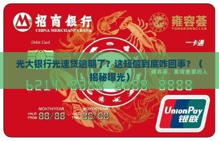 光大银行光速贷逾期催收短信