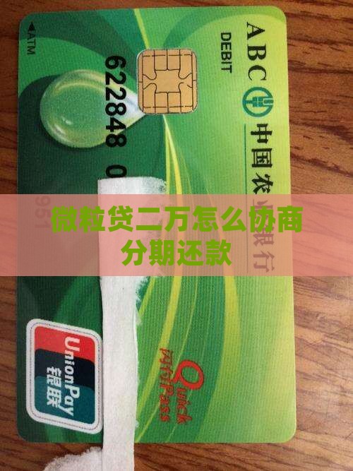 微粒贷二万怎么协商分期还款