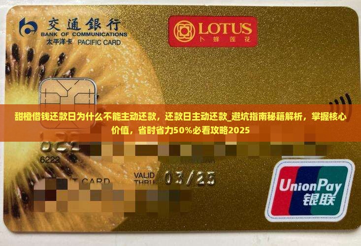 甜橙借钱还款日为什么不能主动还款