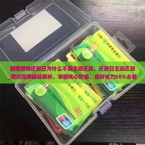 甜橙借钱还款日为什么不能主动还款