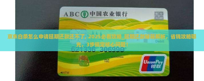 京东白条怎么申请延期还款还不了