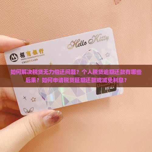 如何解决税贷无力偿还问题？个人税贷逾期还款有哪些后果？如何申请税贷延期还款或减免利息？