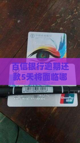 百信银行逾期还款5天将面临哪些后果？
