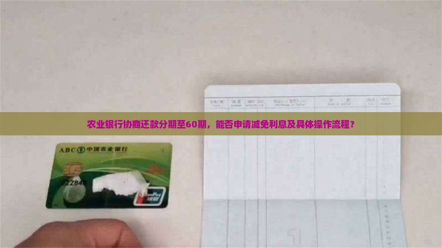 农业银行协商还款分期至60期，能否申请减免利息及具体操作流程？