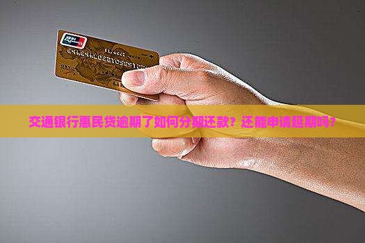 交通银行惠民贷逾期了如何分期还款？还能申请延期吗？