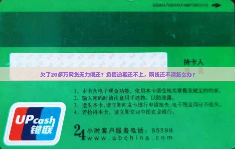 欠了20多万网贷无力偿还？负债逾期还不上，网贷还不清怎么办？