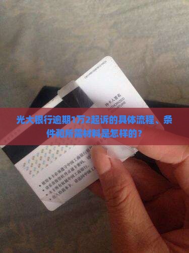光大银行逾期1万2起诉的具体流程、条件和所需材料是怎样的？