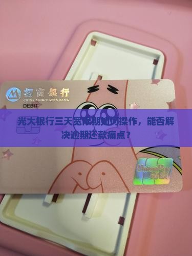 光大银行三天宽限期如何操作，能否解决逾期还款痛点？