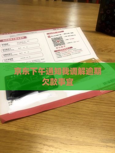 京东下午通知我调解逾期欠款事宜