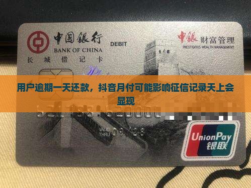 用户逾期一天还款，抖音月付可能影响征信记录天上会显现