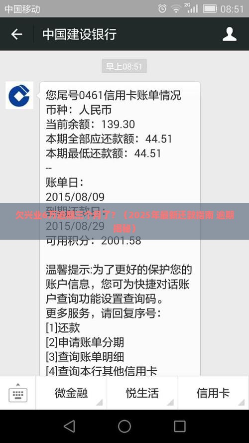 欠兴业6万逾期三个月了