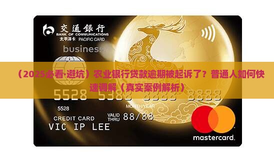 农业银行贷款逾期被起诉了怎么调解