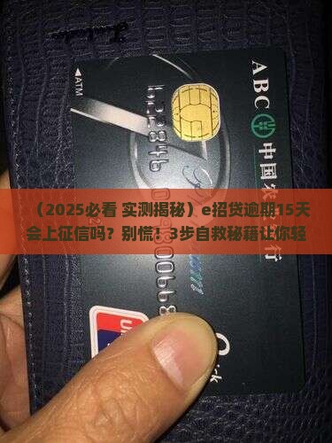 e招贷逾期了15天上征信吗怎么处理