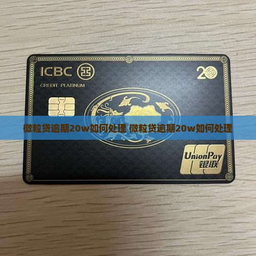 微粒贷逾期20w如何处理