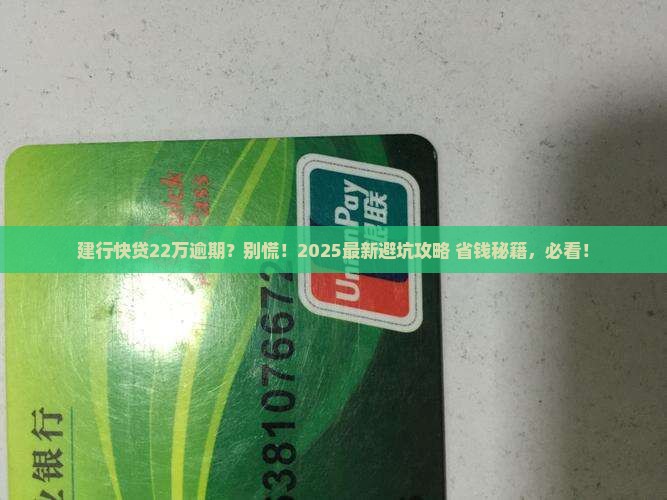 建行快贷22万逾期怎么办