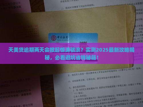 天美贷逾期两天会有什么后果