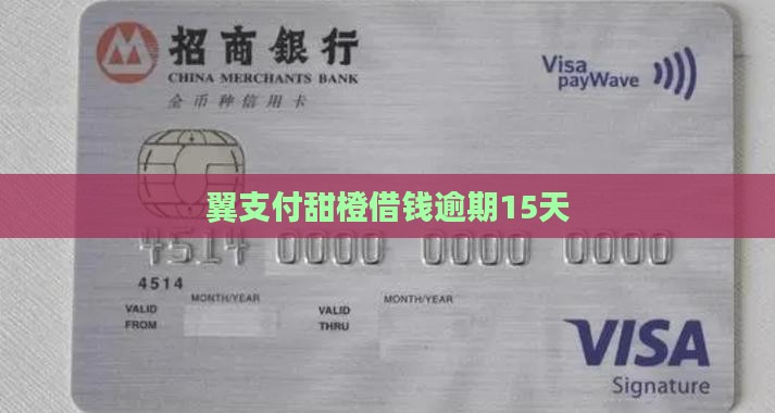 翼支付甜橙借钱逾期15天