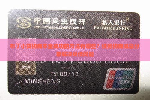 布丁小贷协商本金成功的方法有哪些