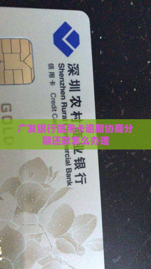 广发银行信用卡逾期一年协商分期怎么办理