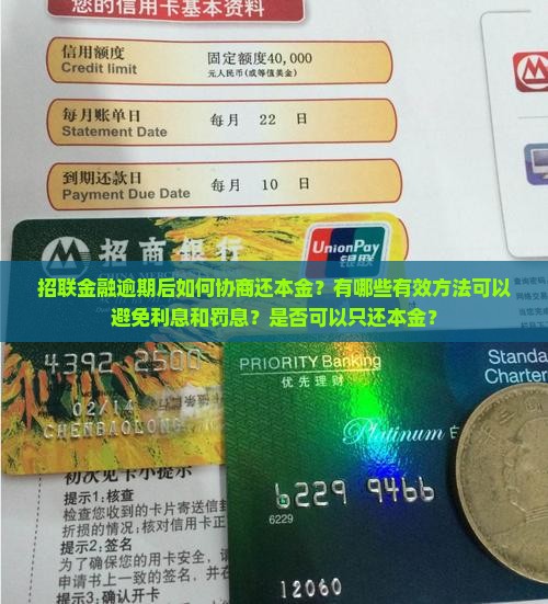 招联金融逾期后如何协商还本金方法