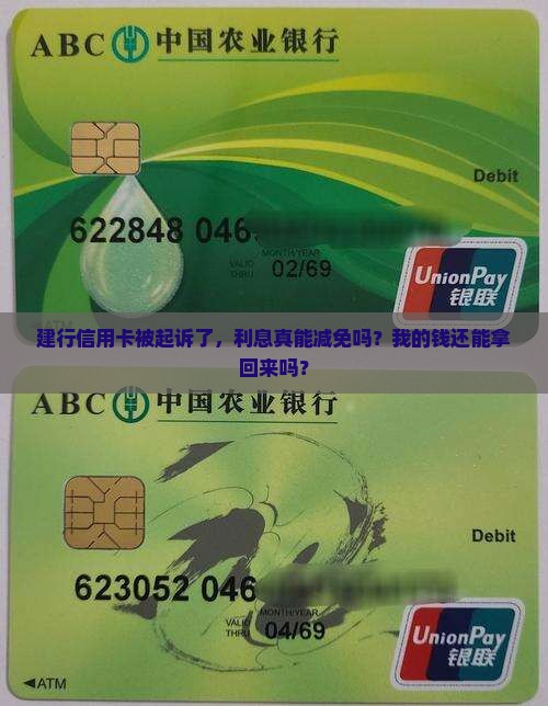 建行信用卡起诉了可减免利息吗如何处理