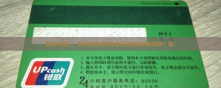 京东白条协商减免本金还款