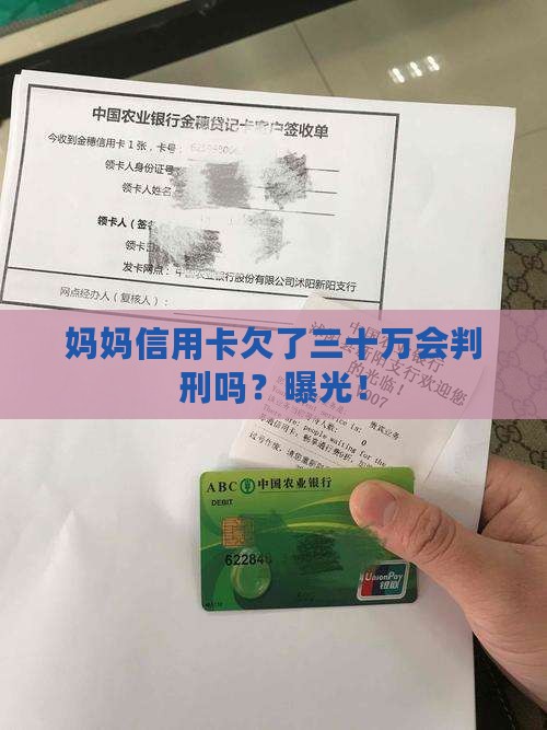 妈妈信用卡欠了三十万会判刑吗