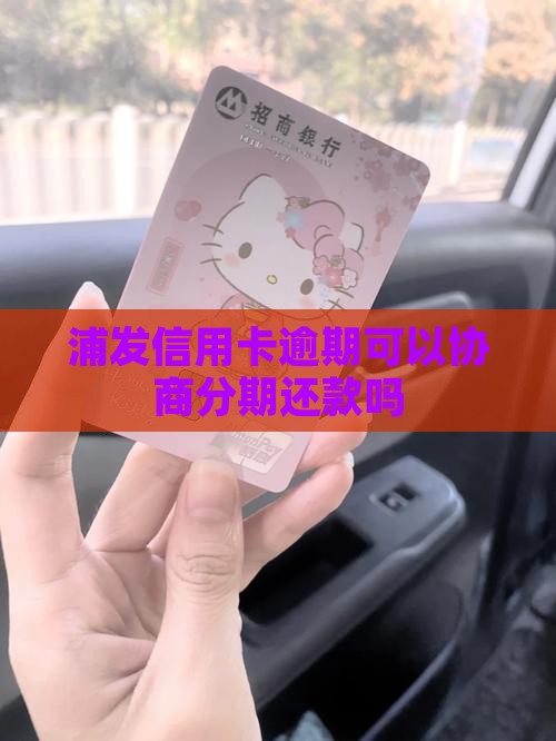 浦发信用卡逾期可以协商分期还款吗