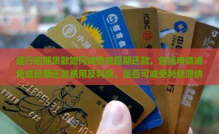 建行逾期贷款如何减免或延期还款