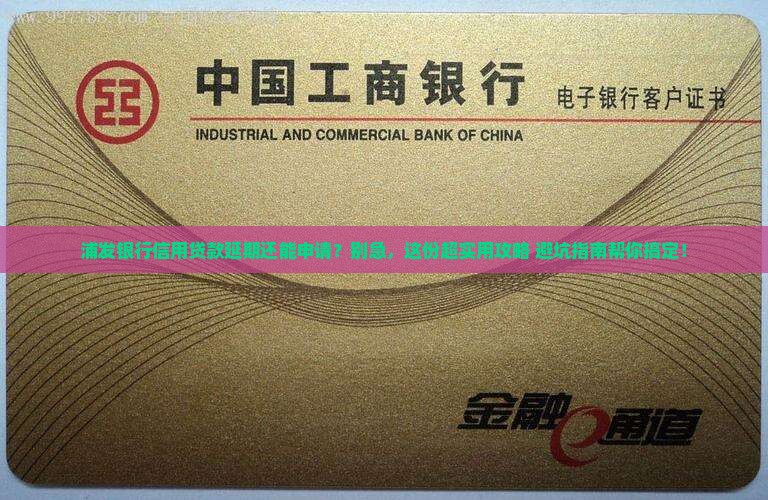 浦发银行信用贷款延期申请流程