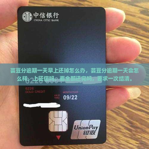 芸豆分逾期一天早上还掉怎么办
