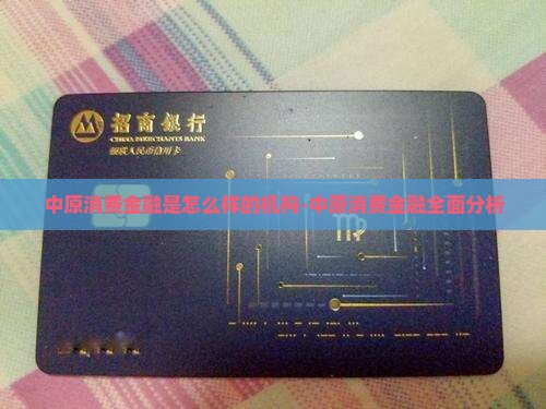 中原消费金融是怎么样的机构-中原消费金融全面分析