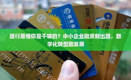 建行惠懂你是干嘛的？中小企业融资新出路，数字化转型助发展