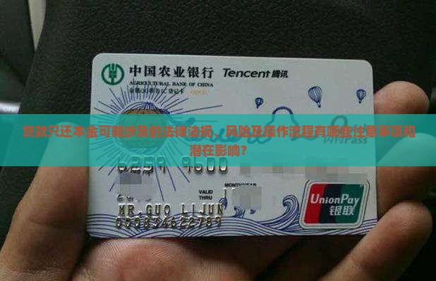 贷款只还本金可能涉及的法律法规、风险及操作流程有哪些注意事项和潜在影响？