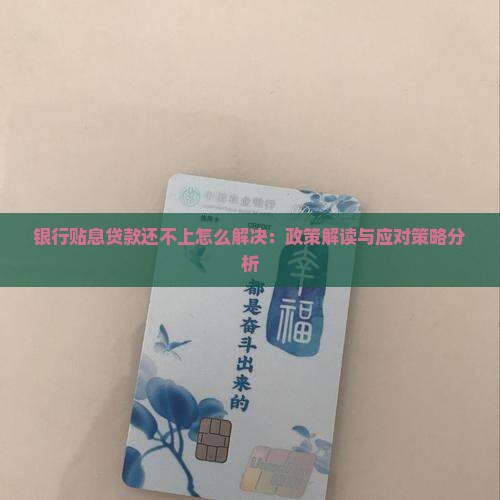 银行贴息贷款还不上怎么解决：政策解读与应对策略分析