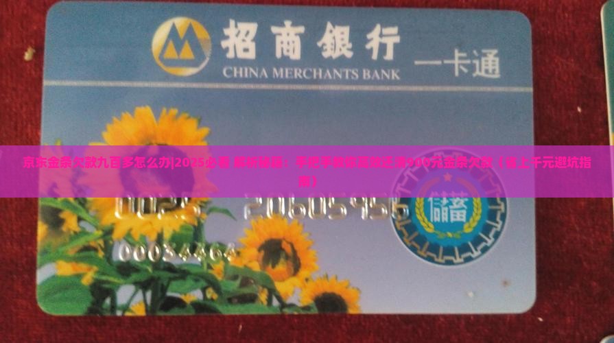 京东金条欠款九百多怎么办