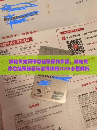 微粒贷如何停息挂账操作步骤
