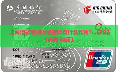 上海借款逾期停息挂账的作用是什么