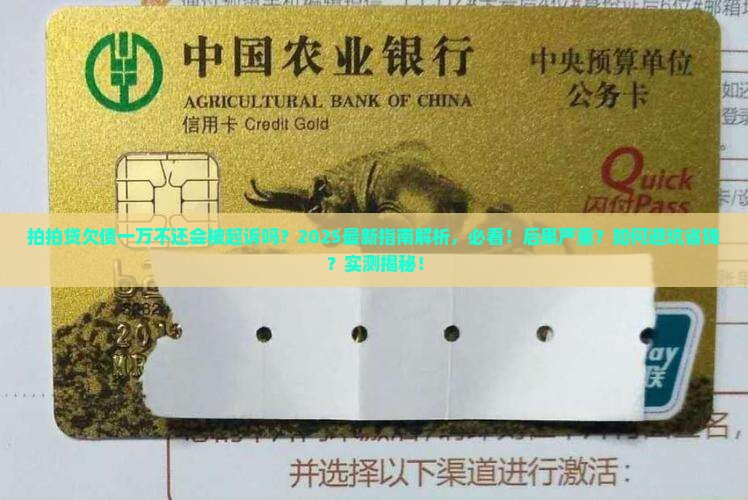 拍拍贷欠债一万不还会有什么后果