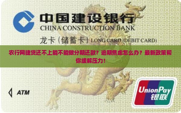 农行网捷贷还不上能不能做分期还款
