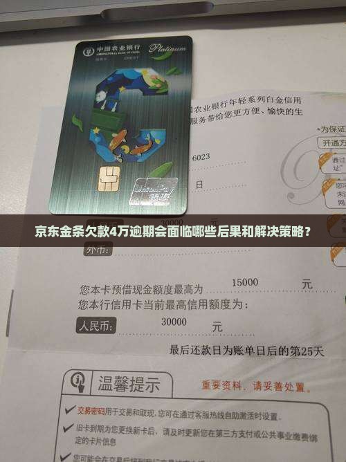 京东金条欠款4万逾期会面临哪些后果和解决策略？