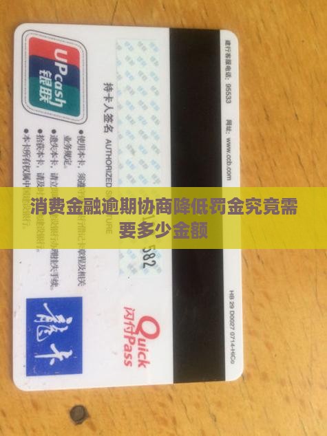 消费金融逾期协商降低罚金究竟需要多少金额