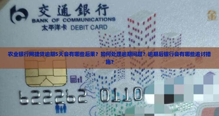 农业银行网捷贷逾期5天会有哪些后果？如何处理逾期问题？逾期后银行会有哪些追讨措施？