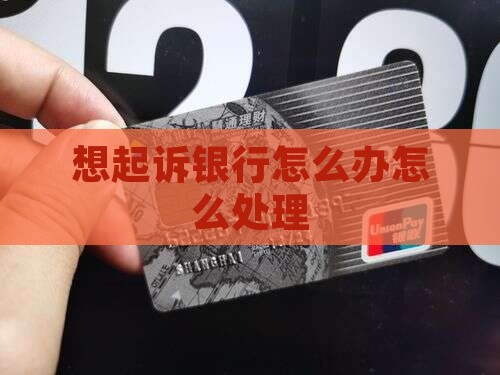 想起诉银行怎么办怎么处理