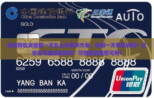 微信微粒贷逾期一天怎么办解决方案