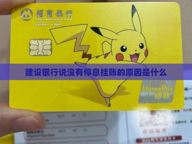 建设银行说没有停息挂账的原因是什么