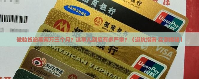 微粒贷逾期两万三个月